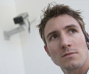 Close-up of a young man looking away