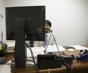 man working in office