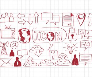 Hand doodle Business icon set idea design