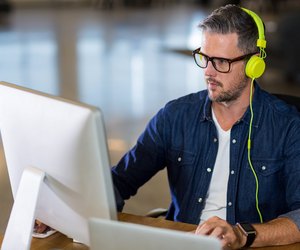 Man working on computer