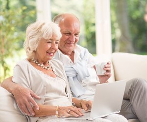 Happy senior pair