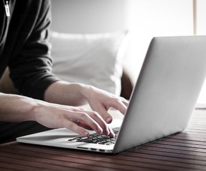 Male working on laptop