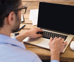 Man working on laptop