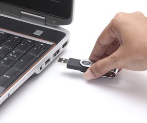 USB stick and laptop computer