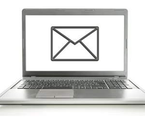Laptop with mail icon
