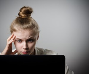 Young woman with laptop