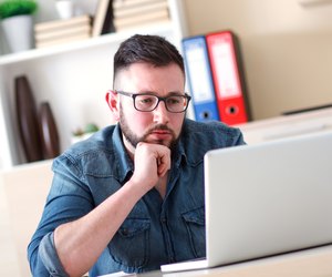 Young businessman working