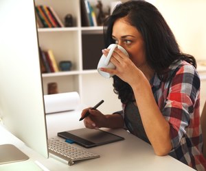Designer working at home