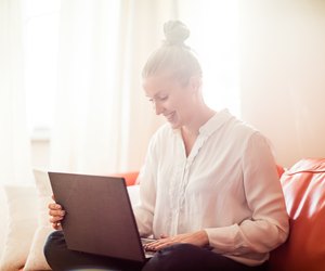Woman working from home