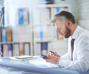 Using smartphone at workplace