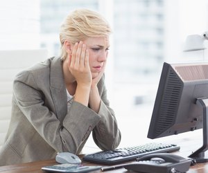 Depressed businesswoman