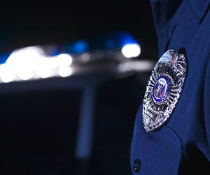Badge of police officer