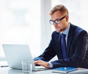 Businessman networking