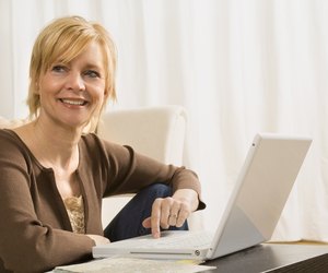 Woman using a laptop
