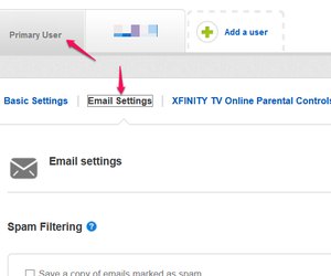 did comcast change email settings