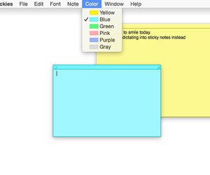 how to write sticky notes on mac