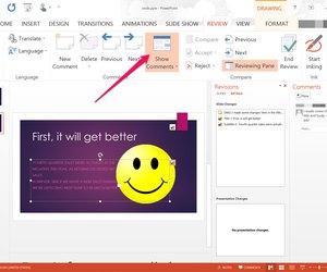 track changes in powerpoint