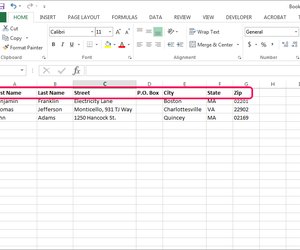 how to import excel addresses into labels