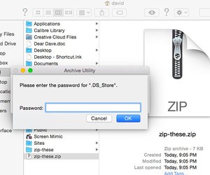 add password to zip file mac
