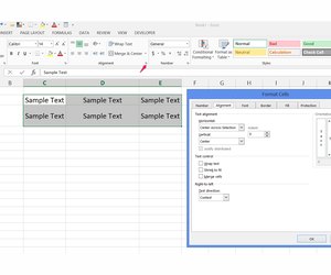 justify text excel