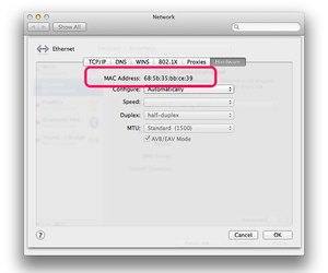 how to get the mac address