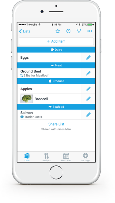 anylist grocery list android