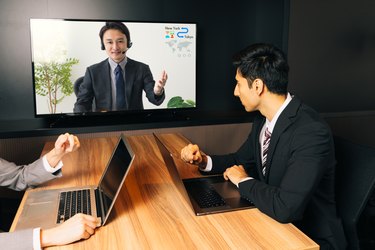 Video conference concept.