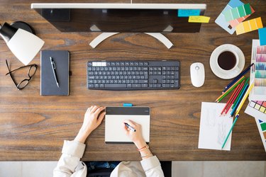 Graphic designers desk