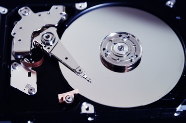 computer Hard drive  open