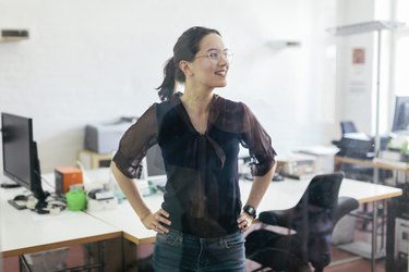 Startup Business Office Worker Smiling