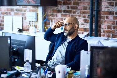 Man working in modern office