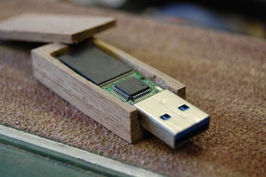 Close-Up Of Usb Stick On Table