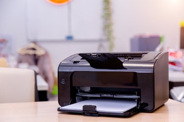 Printer On Table At Home