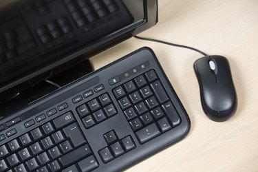 Looking down on Keyboard and Mouse