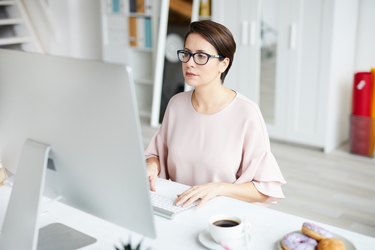 Work in front of computer