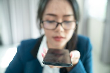 Girl using a smart phone