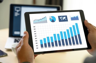 business man work chart schedule or planning financial report data methodology
