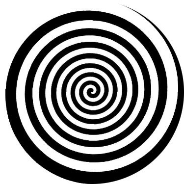 black and white spiral design