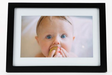 Baby picture in black frame