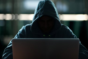 Hacker in front of his computer