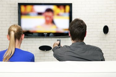 couple watching tv