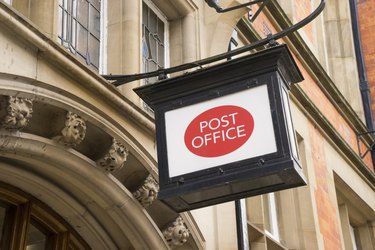 Classic old fashioned post office sign