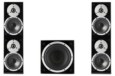 Pair of music speakers and subwoofer