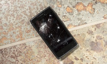 Smartphone with Cracked Display