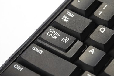 Caps lock button on keyboard