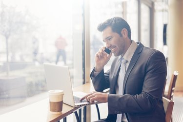 BusinessmanHaving a coffee break