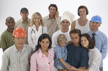 Diverse group of people with variety of occupations