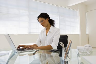 Woman working in an office