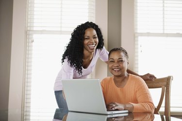 Women using laptop