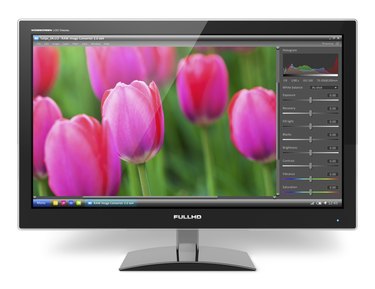 TFT LCD monitor with photo editing software